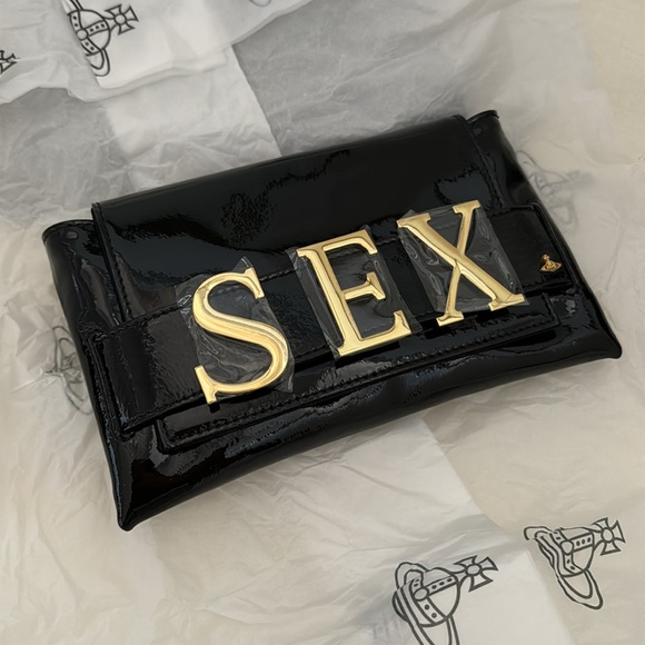 Vivienne Westwood Handbags - BRAND NEW SEX CLUTCH Vivienne Westwood BLK PATENT LEATHER.